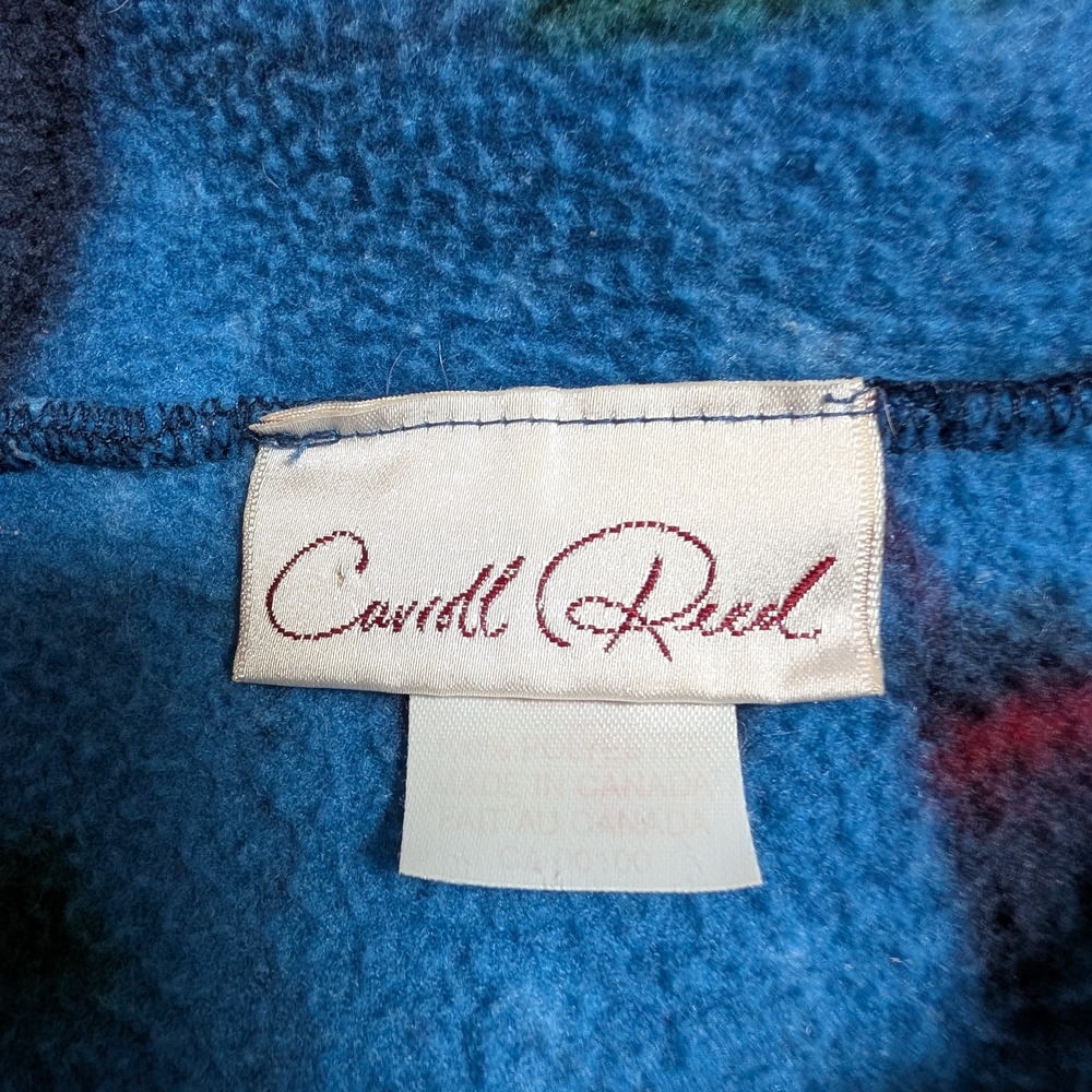 Blue holiday Patterned Button-Up Fleece - Picture 7 of 10